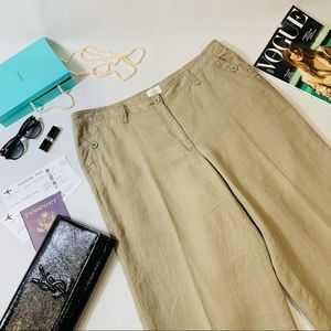 Chico’s Linen Trouser Pants - Relaxed Wide Leg